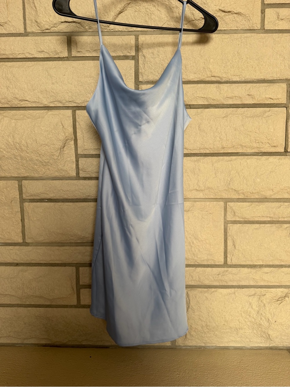Urban Outfitters Pale Blue Slip Dress with Cowl Neck